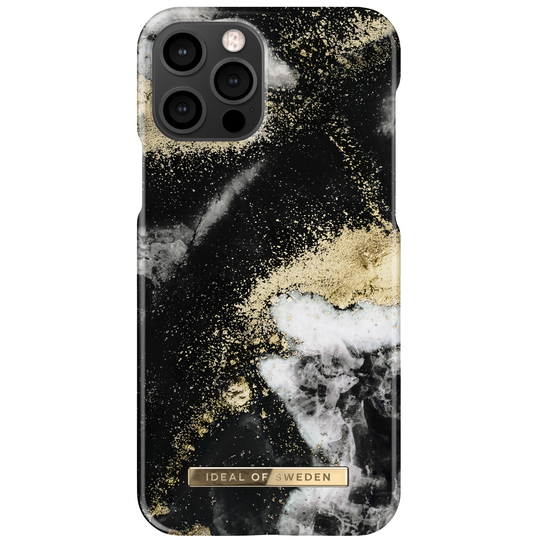 iDeal of Sweden iPhone 12/12 Pro Fashion Case Black Galaxy Marble