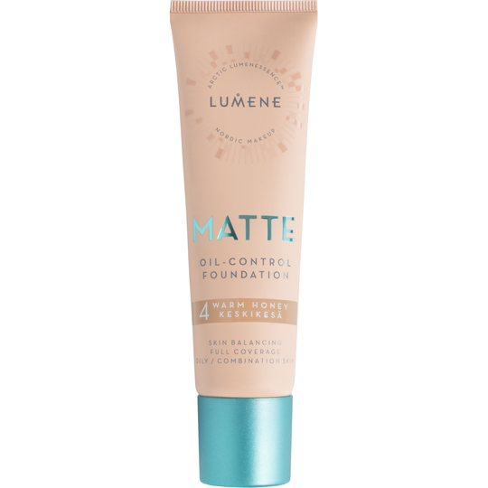 Lumene Matte Oil-Control Foundation 4 Warm Honey