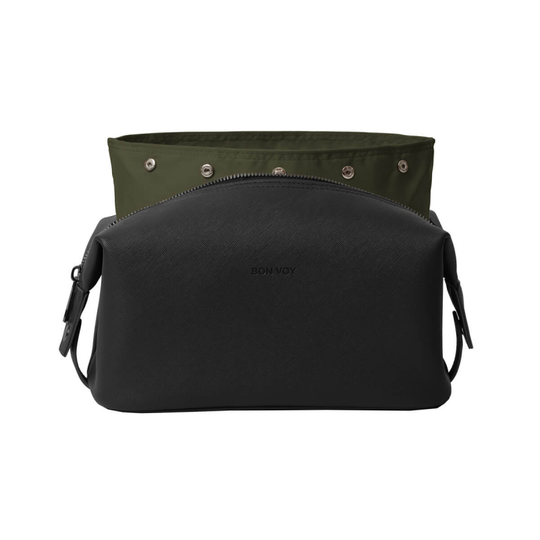 Bon Voy Getaway Toiletry Bag Large Black and Green