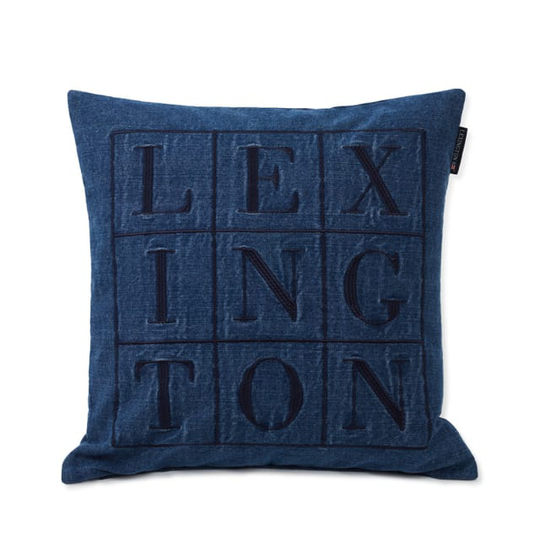 Sham Denim Logo Cotton Pillow Cover