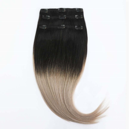 Rapunzel of Sweden Clip-on set 3 pieces 50 cm O1.2/10.5 Black Brown/Gr