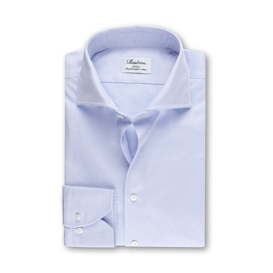 Slimline Shirt Textured Light Blue
