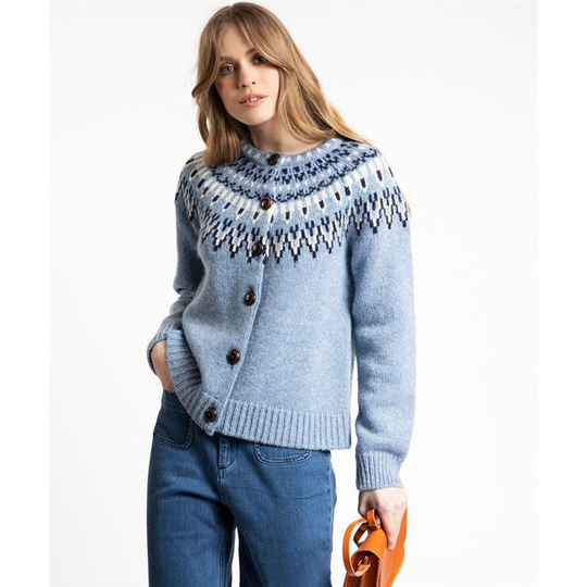 Stickad Cardigan - Joelle Light Blue