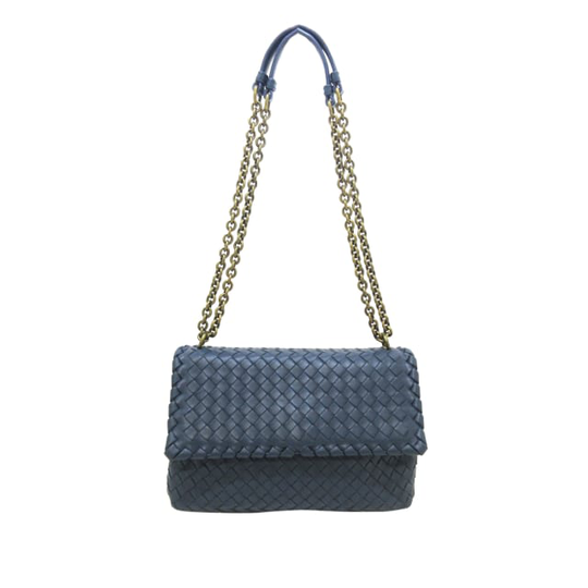 Bottega Veneta Intrecciato Small Olympia Leather Shoulder Bag