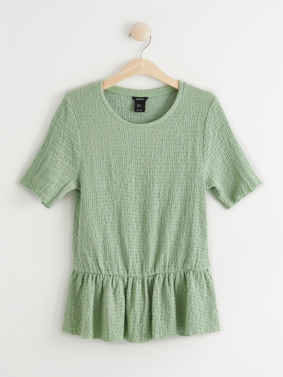 Smock topp med volang