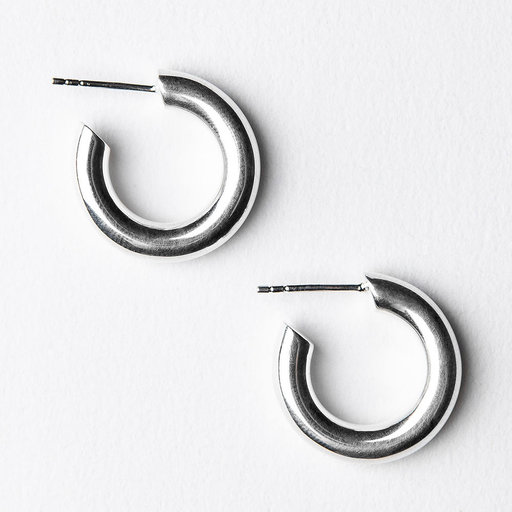 Small Hoop Shine Silver