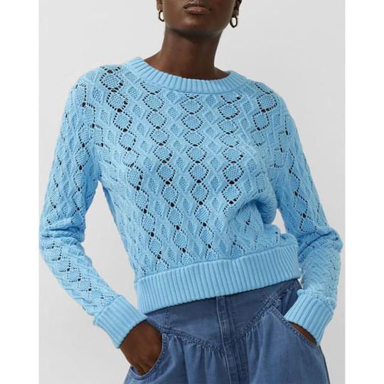 Karli Mozart Blue Crew Neck Jumper Knitwear