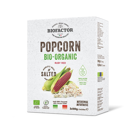 Biofactor Organic Red Microwave Popcorn 3 x 100 g