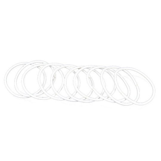 LYKO 10 Pack Enfärgade Hårsnoddar White