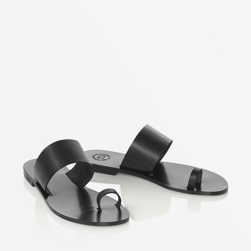 Astrid Black Flat Sandals