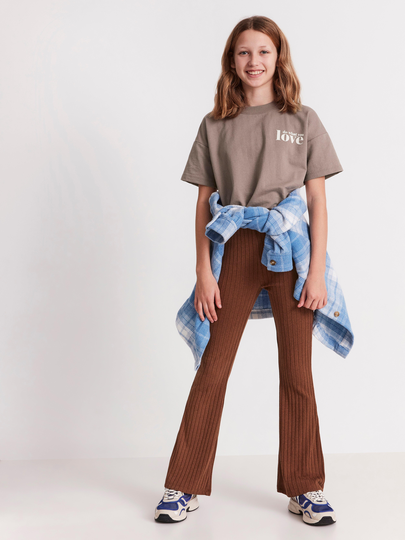 Croppad topp i sweatshirt-material