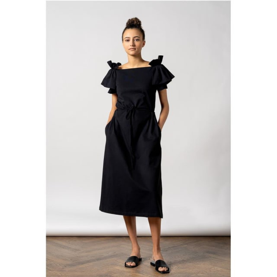 Mitsu Org Cotton Dress - Black