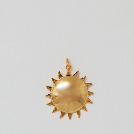 Big Sun Symbol Gold Plated