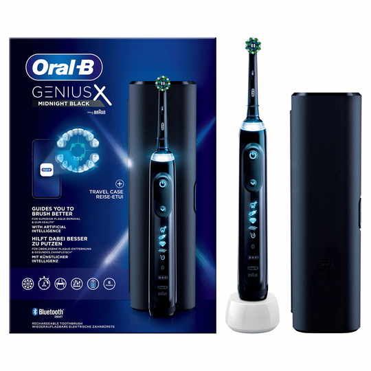 Oral B Genius X Electric Toothbrush + Travel case Black