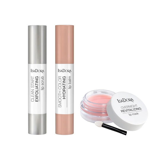 Hydrating Lip Trio, IsaDora Läppbalsam & Läppskrubb