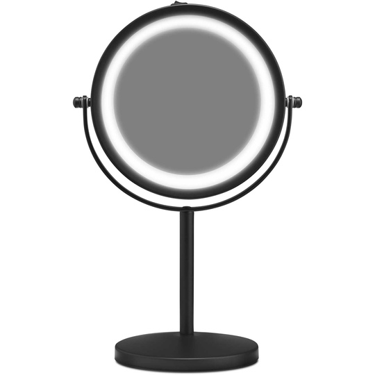 Gillian Jones Table Mirror with LED Light x1/10 Magnification Black