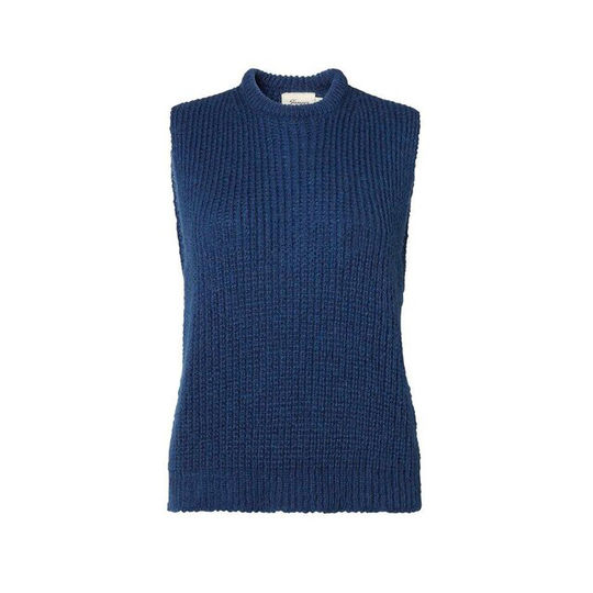 Stickad Väst I Mohair - Magdalena Navy
