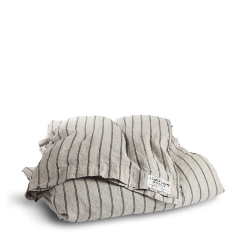Påslakan Misty Stripe 145 x 210 cm, Stripe black