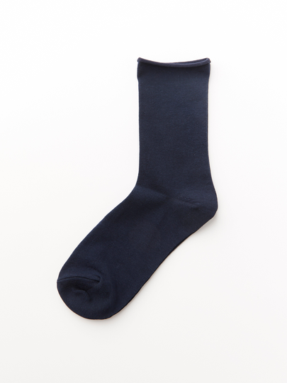 Socka med rullad kant