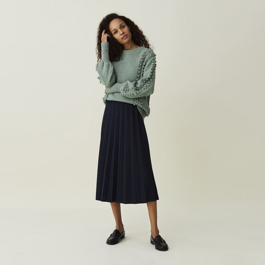 Willow Pleated Jersey Skirt