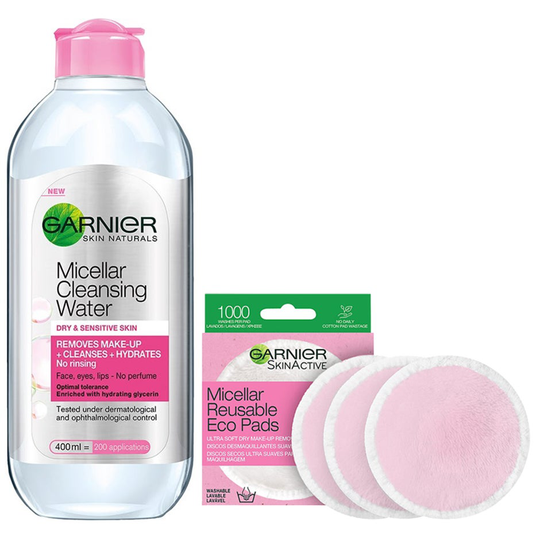 Micellar Water & Eco Pads, Garnier Set / Boxar