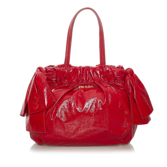 Prada Patent Leather Bow Satchel