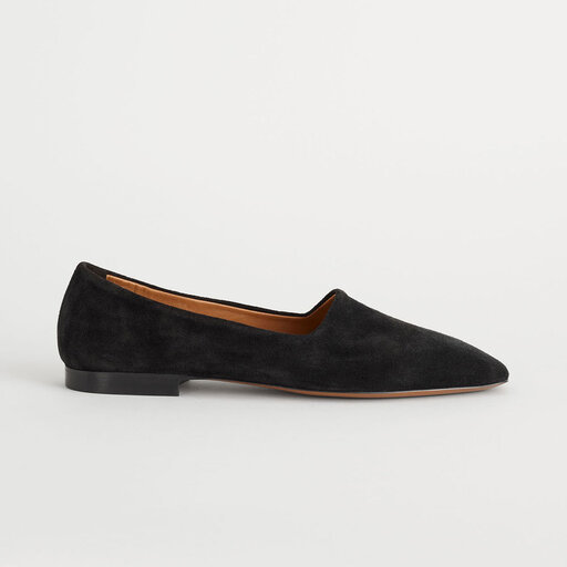 Andrano Black Suede Loafers