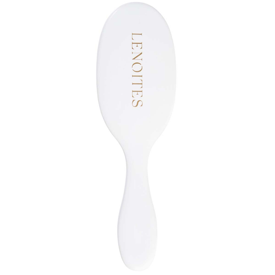 Lenoites Hair Brush Wild Boar With Pouch And Clean White