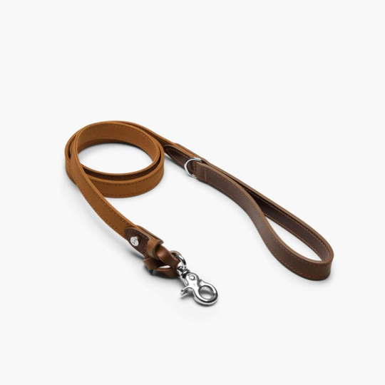 Hundkoppel Signature Brun & Senapsgul 125 Cm - Denjo Dogs