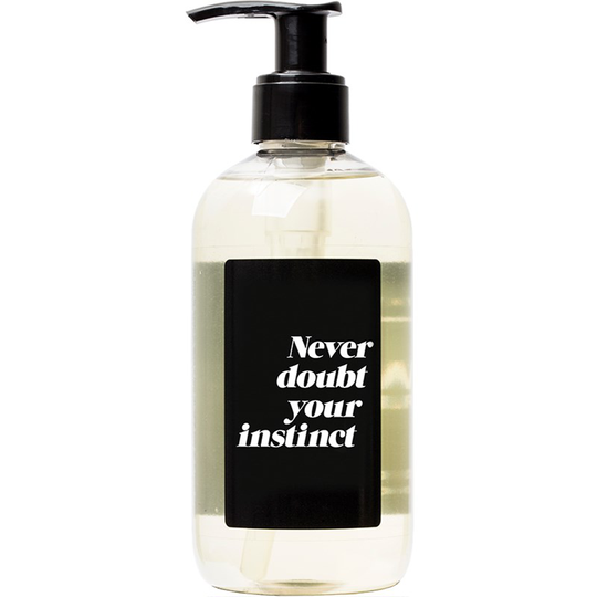 Luxe de Provence Words Liquid Soap Black "Never doubt your instinct" 3