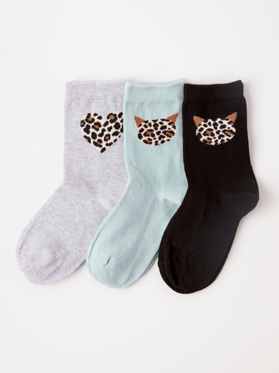 3-pack strumpor med katter