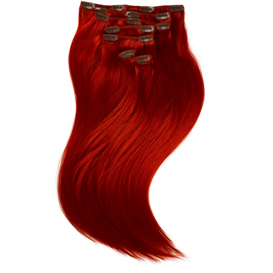 Rapunzel of Sweden Clip-on set 7 pieces 40 cm 6.0 Red Fire