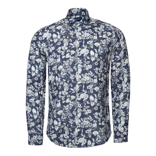 Blommig Linneskjorta Contemporary Fit