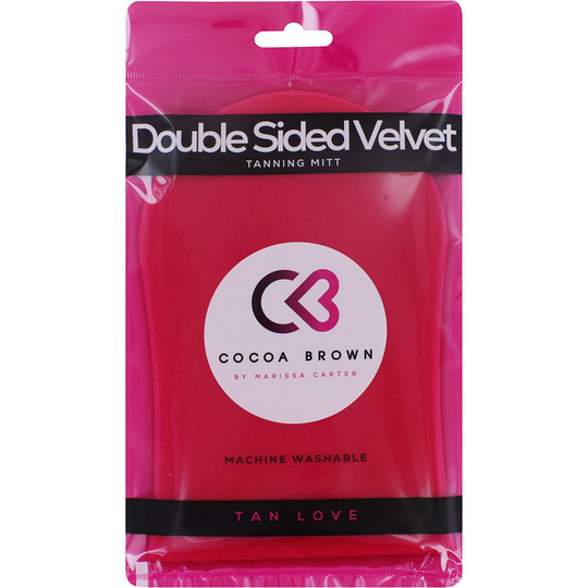 Cocoa Brown Deluxe Double-Sided Pink Velvet Tanning Mitt, Cocoa Brown Brun utan sol (BUS)