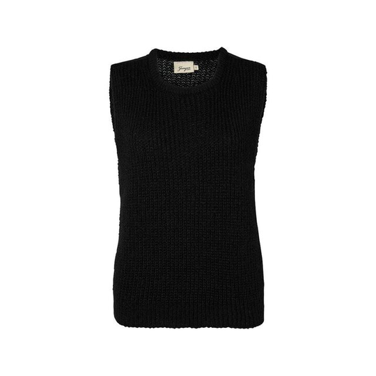 Stickad Väst I Svart Mohair - Magdalena Black