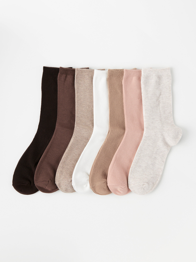 7-pack ribbade strumpor