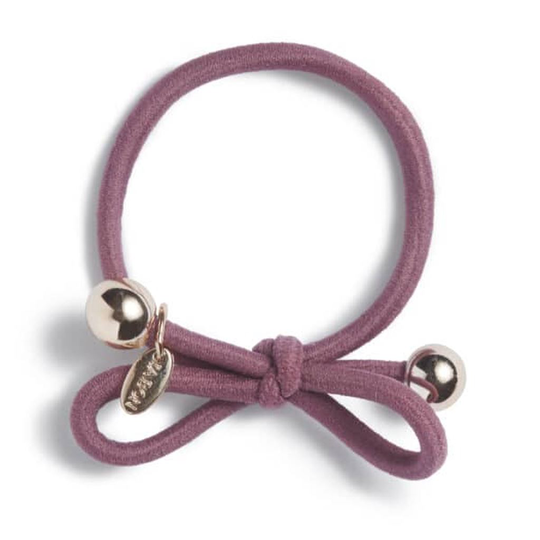 IA BON Hair Tie Gold Bead Dusty Blue Mauve 1 st