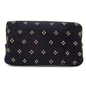 PIPOLS BAZAAR Square Deco Vegan Suede Cosmetic Black